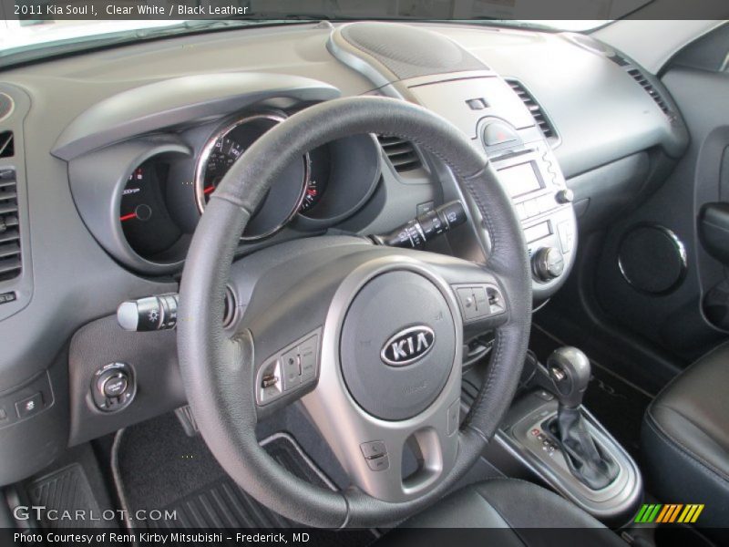 Clear White / Black Leather 2011 Kia Soul !