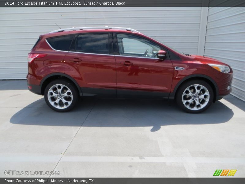 Sunset / Charcoal Black 2014 Ford Escape Titanium 1.6L EcoBoost