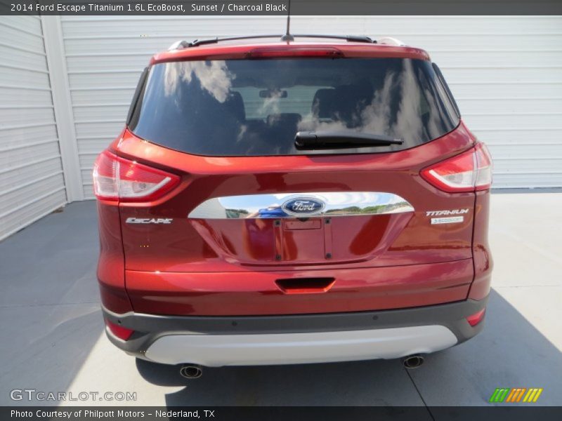 Sunset / Charcoal Black 2014 Ford Escape Titanium 1.6L EcoBoost