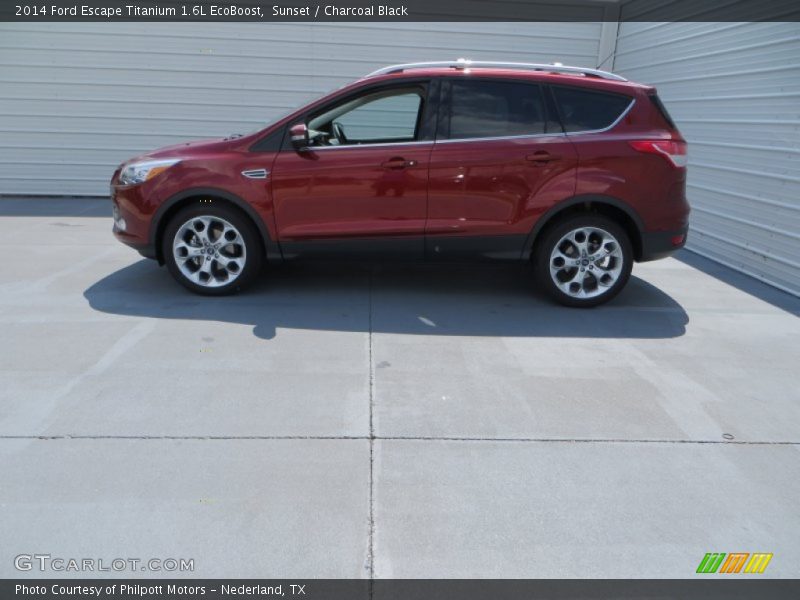 Sunset / Charcoal Black 2014 Ford Escape Titanium 1.6L EcoBoost