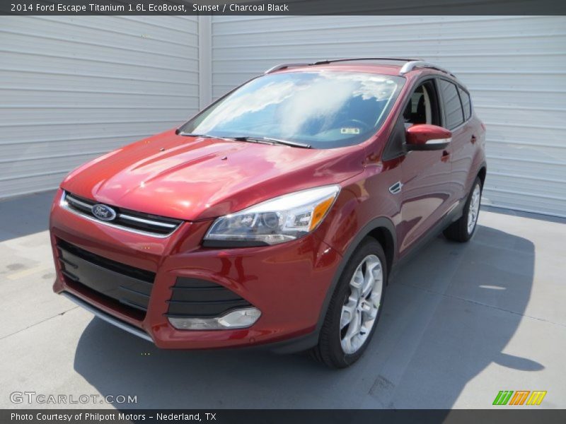 Sunset / Charcoal Black 2014 Ford Escape Titanium 1.6L EcoBoost