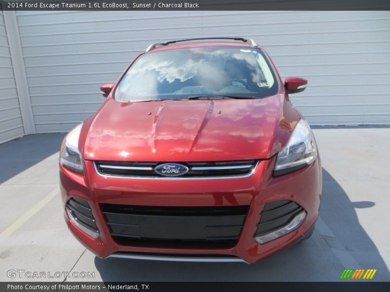 Sunset / Charcoal Black 2014 Ford Escape Titanium 1.6L EcoBoost