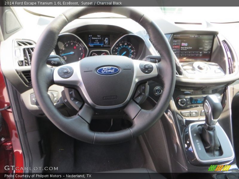 Sunset / Charcoal Black 2014 Ford Escape Titanium 1.6L EcoBoost