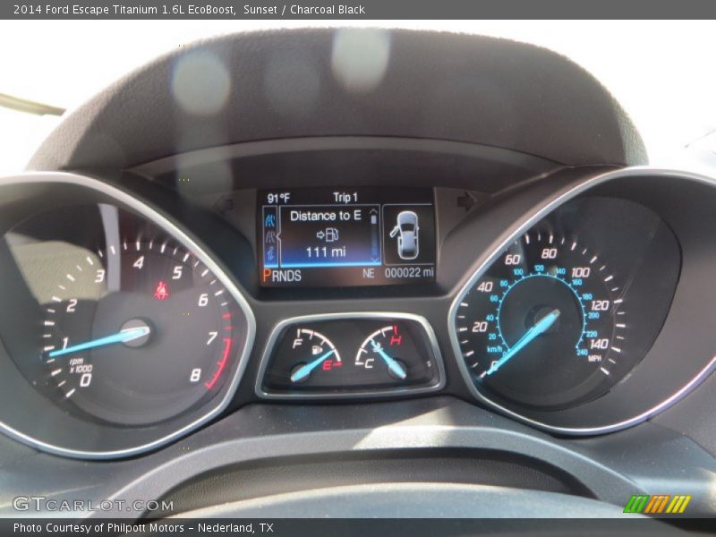 Sunset / Charcoal Black 2014 Ford Escape Titanium 1.6L EcoBoost