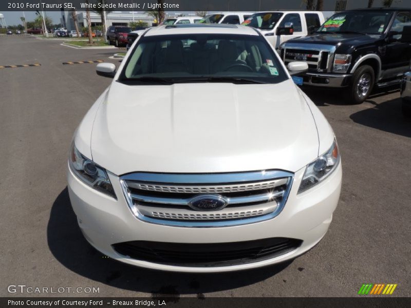 White Suede Metallic / Light Stone 2010 Ford Taurus SEL