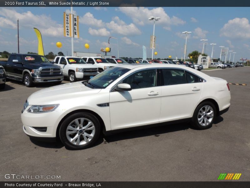 White Suede Metallic / Light Stone 2010 Ford Taurus SEL