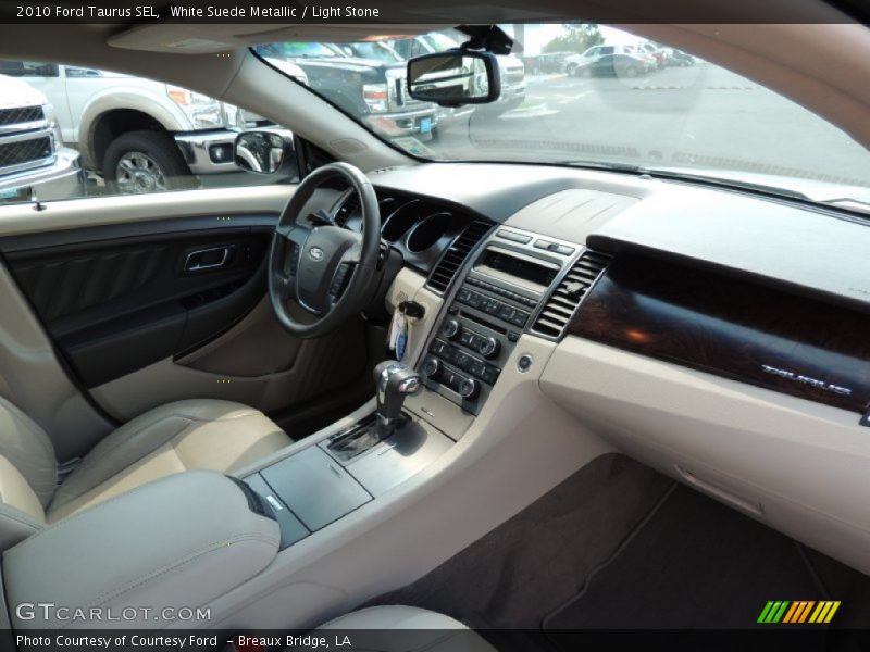 White Suede Metallic / Light Stone 2010 Ford Taurus SEL