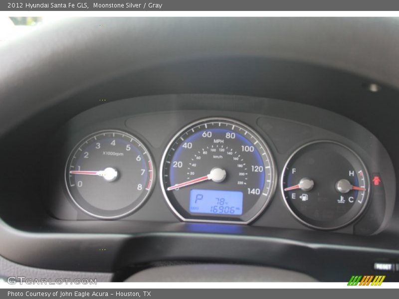 Moonstone Silver / Gray 2012 Hyundai Santa Fe GLS