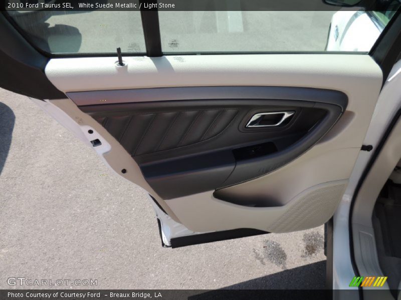 White Suede Metallic / Light Stone 2010 Ford Taurus SEL