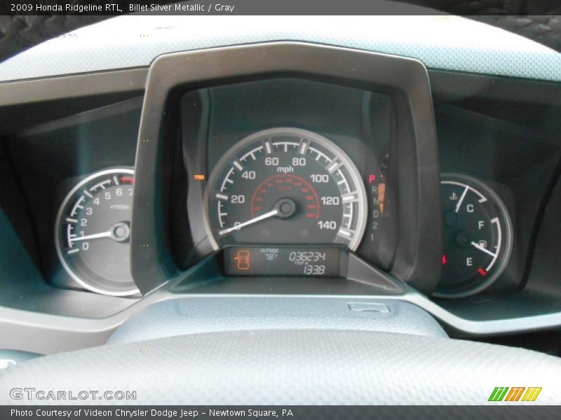 Billet Silver Metallic / Gray 2009 Honda Ridgeline RTL