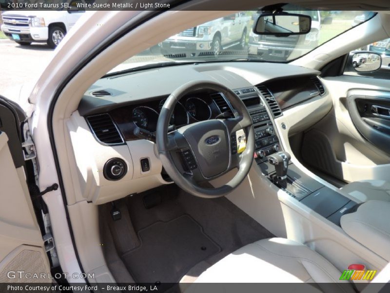 White Suede Metallic / Light Stone 2010 Ford Taurus SEL