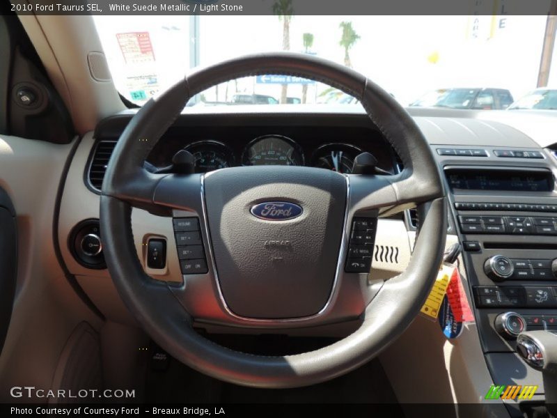 White Suede Metallic / Light Stone 2010 Ford Taurus SEL