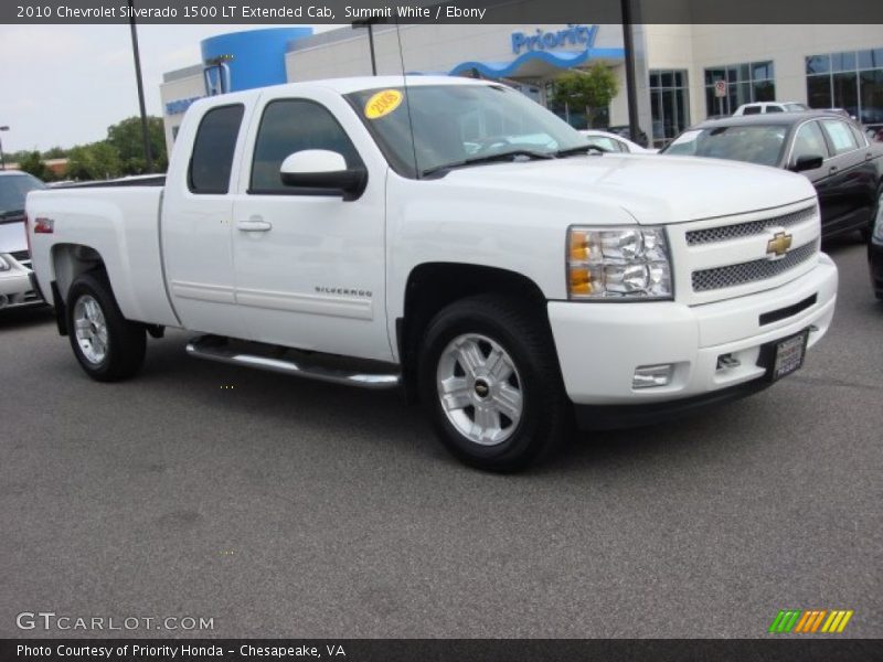 Summit White / Ebony 2010 Chevrolet Silverado 1500 LT Extended Cab