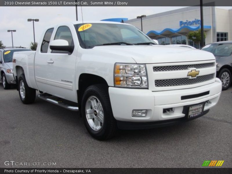Summit White / Ebony 2010 Chevrolet Silverado 1500 LT Extended Cab