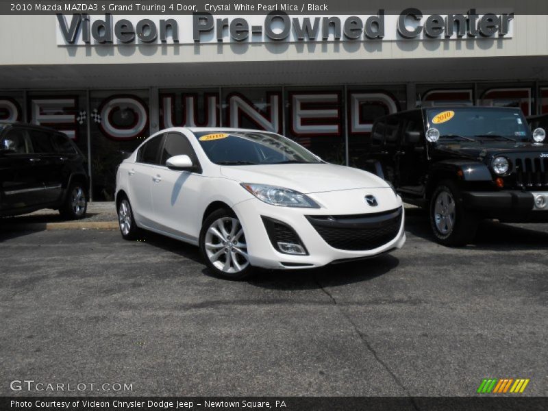 Crystal White Pearl Mica / Black 2010 Mazda MAZDA3 s Grand Touring 4 Door