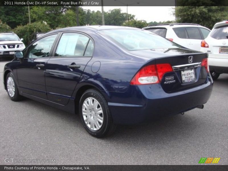 Royal Blue Pearl / Gray 2011 Honda Civic DX-VP Sedan