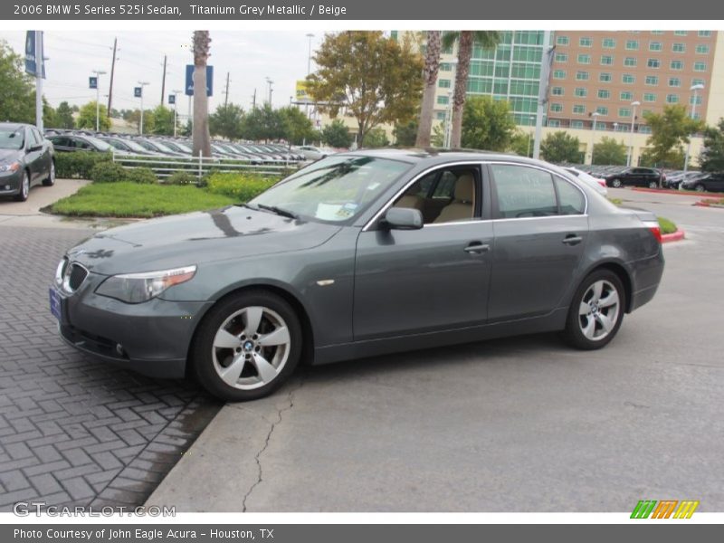 Titanium Grey Metallic / Beige 2006 BMW 5 Series 525i Sedan