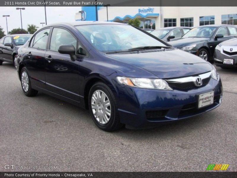 Royal Blue Pearl / Gray 2011 Honda Civic DX-VP Sedan