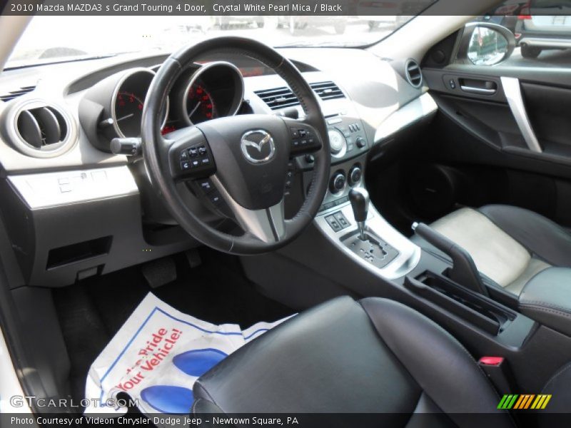 Crystal White Pearl Mica / Black 2010 Mazda MAZDA3 s Grand Touring 4 Door