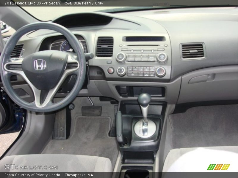 Royal Blue Pearl / Gray 2011 Honda Civic DX-VP Sedan