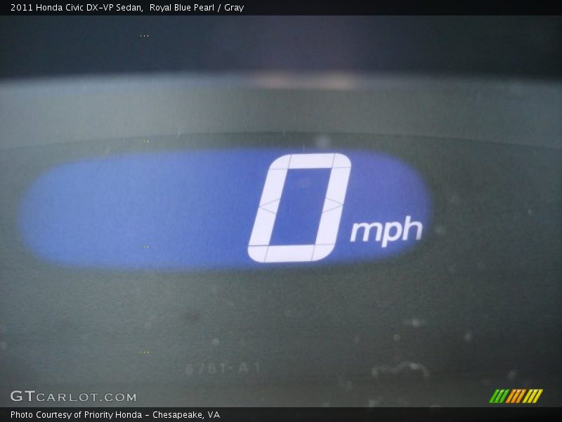 Royal Blue Pearl / Gray 2011 Honda Civic DX-VP Sedan