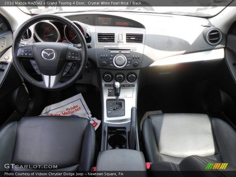 Crystal White Pearl Mica / Black 2010 Mazda MAZDA3 s Grand Touring 4 Door