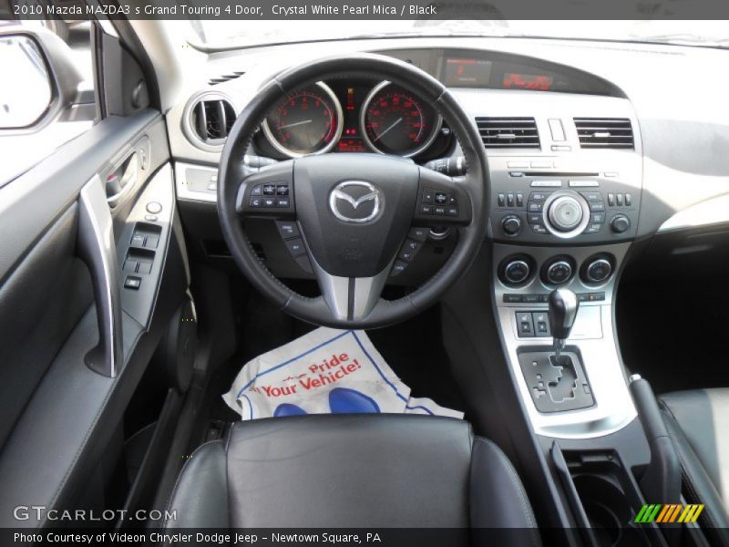 Crystal White Pearl Mica / Black 2010 Mazda MAZDA3 s Grand Touring 4 Door