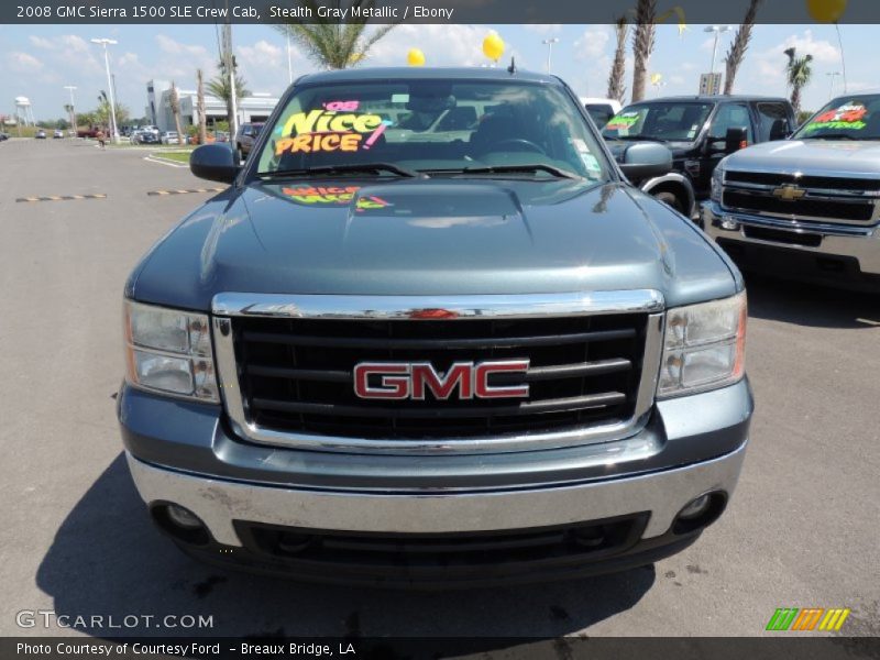 Stealth Gray Metallic / Ebony 2008 GMC Sierra 1500 SLE Crew Cab