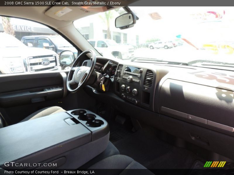 Stealth Gray Metallic / Ebony 2008 GMC Sierra 1500 SLE Crew Cab