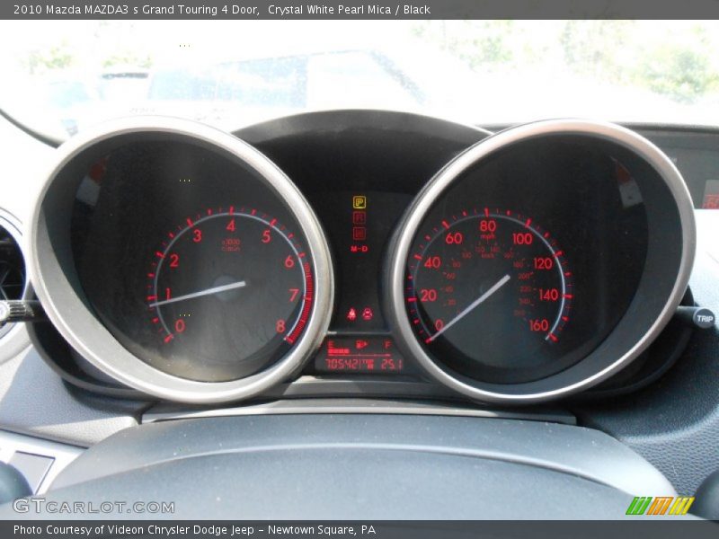 Crystal White Pearl Mica / Black 2010 Mazda MAZDA3 s Grand Touring 4 Door