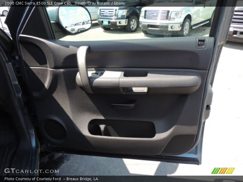 Stealth Gray Metallic / Ebony 2008 GMC Sierra 1500 SLE Crew Cab