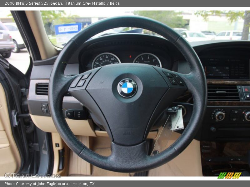 Titanium Grey Metallic / Beige 2006 BMW 5 Series 525i Sedan