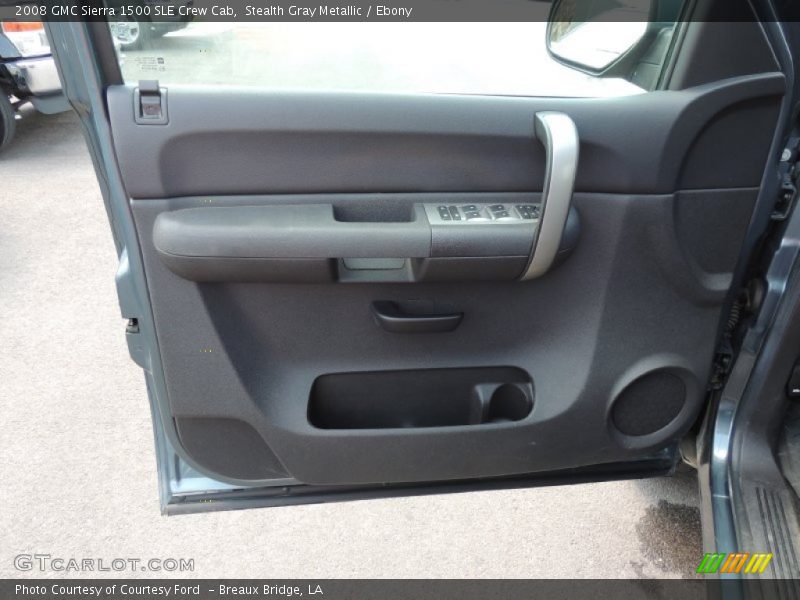 Stealth Gray Metallic / Ebony 2008 GMC Sierra 1500 SLE Crew Cab
