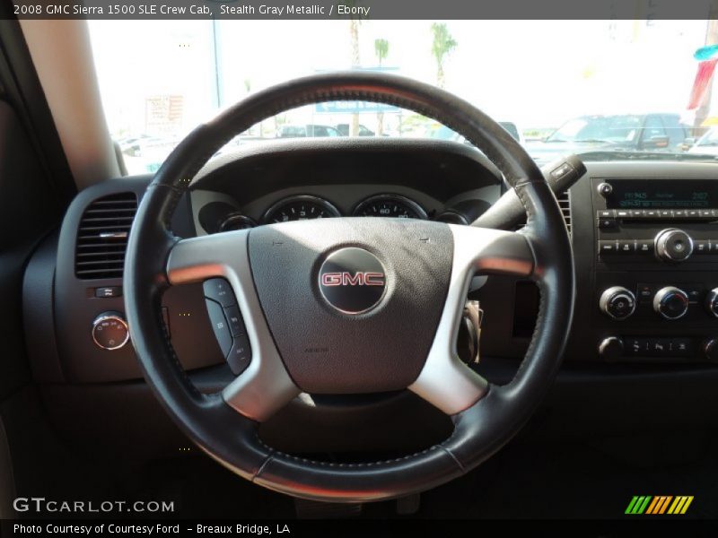 Stealth Gray Metallic / Ebony 2008 GMC Sierra 1500 SLE Crew Cab