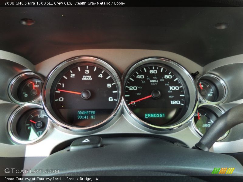 Stealth Gray Metallic / Ebony 2008 GMC Sierra 1500 SLE Crew Cab