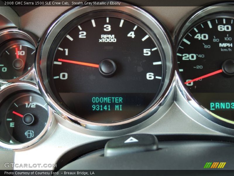 Stealth Gray Metallic / Ebony 2008 GMC Sierra 1500 SLE Crew Cab