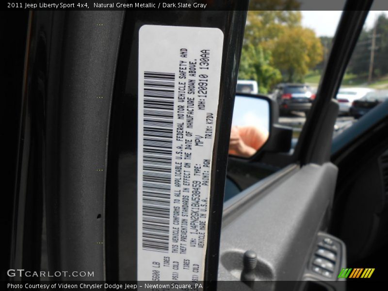 Natural Green Metallic / Dark Slate Gray 2011 Jeep Liberty Sport 4x4