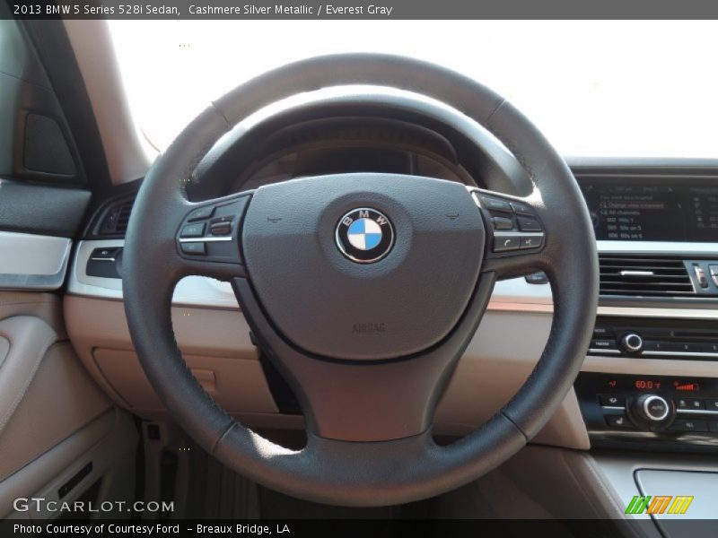 Cashmere Silver Metallic / Everest Gray 2013 BMW 5 Series 528i Sedan