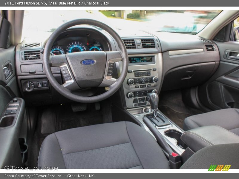 Steel Blue Metallic / Charcoal Black 2011 Ford Fusion SE V6