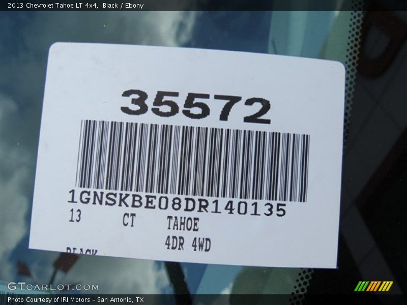 Black / Ebony 2013 Chevrolet Tahoe LT 4x4