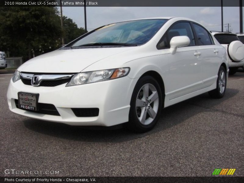 Taffeta White / Black 2010 Honda Civic LX-S Sedan