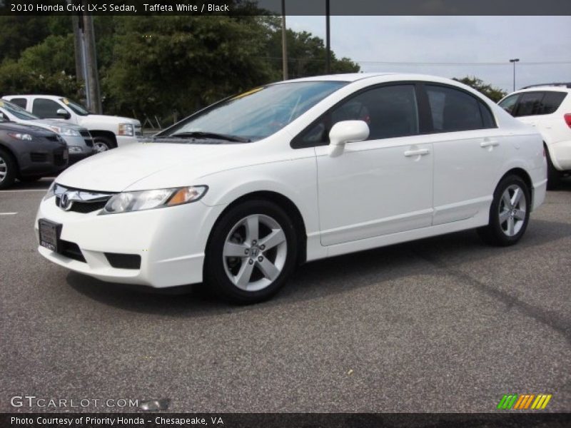 Taffeta White / Black 2010 Honda Civic LX-S Sedan