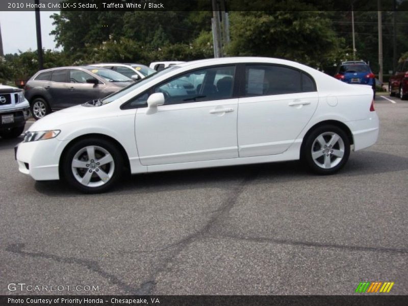Taffeta White / Black 2010 Honda Civic LX-S Sedan