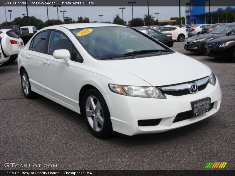 Taffeta White / Black 2010 Honda Civic LX-S Sedan