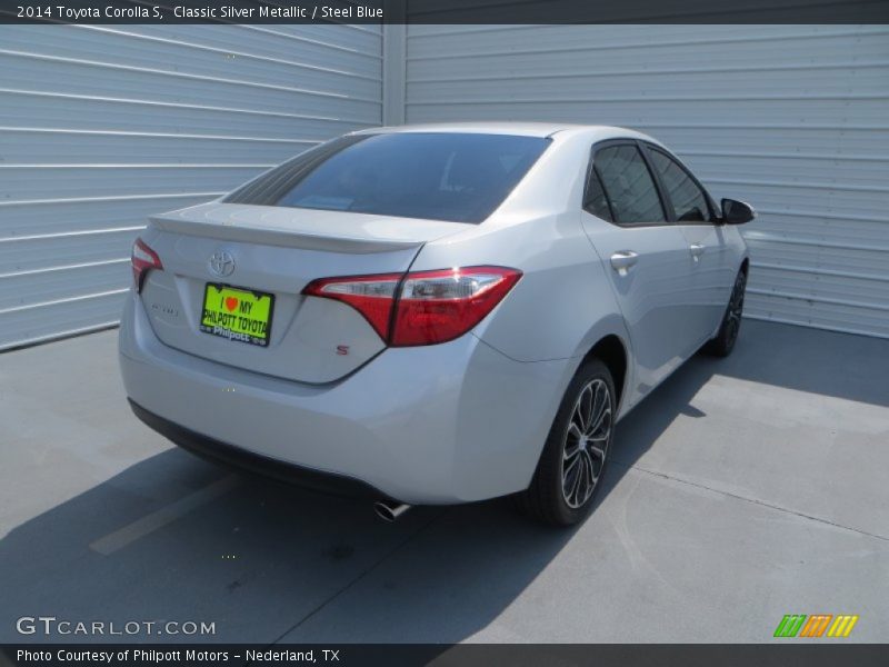 Classic Silver Metallic / Steel Blue 2014 Toyota Corolla S