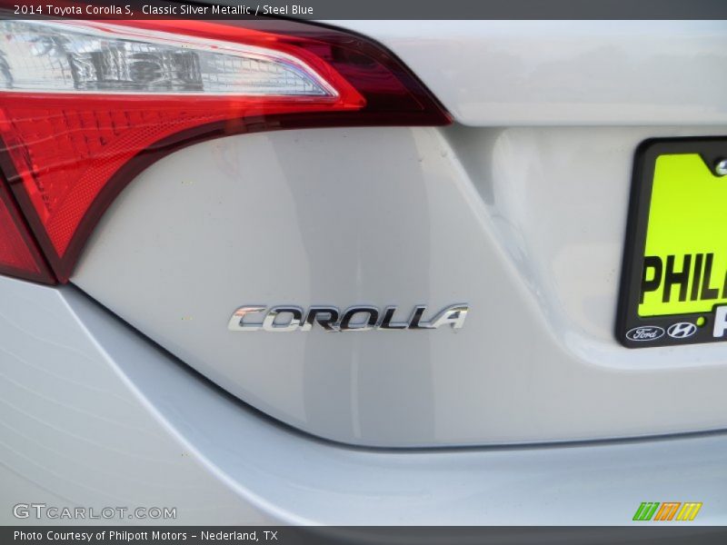 Classic Silver Metallic / Steel Blue 2014 Toyota Corolla S