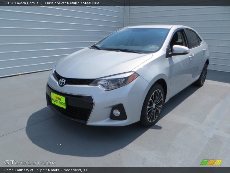 Classic Silver Metallic / Steel Blue 2014 Toyota Corolla S