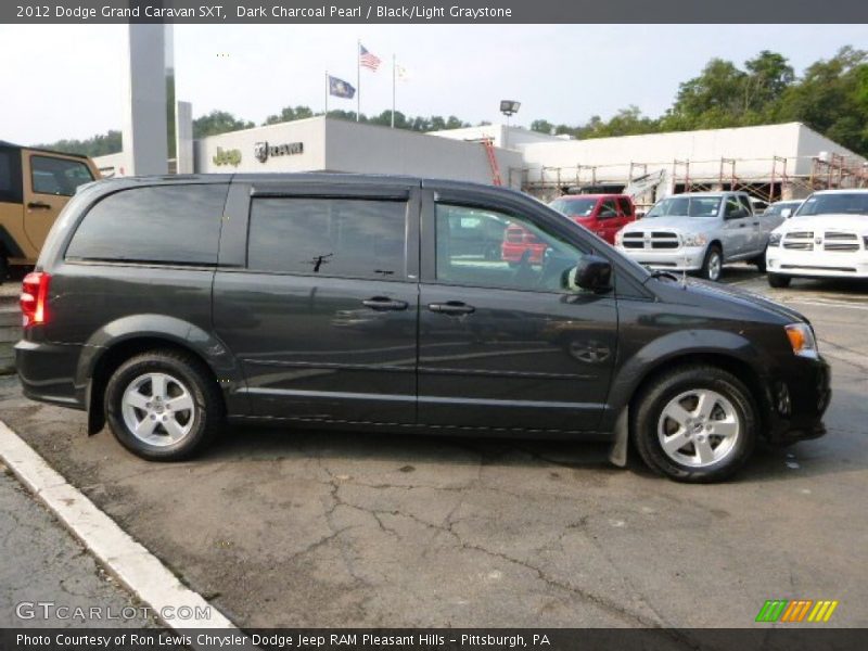 Dark Charcoal Pearl / Black/Light Graystone 2012 Dodge Grand Caravan SXT