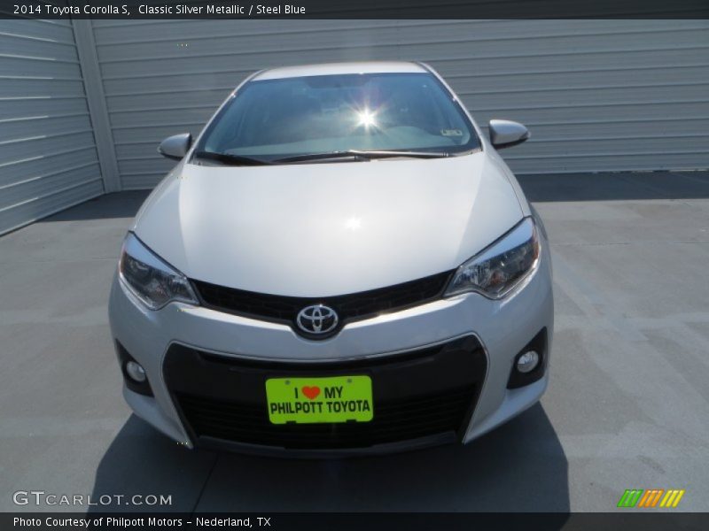 Classic Silver Metallic / Steel Blue 2014 Toyota Corolla S
