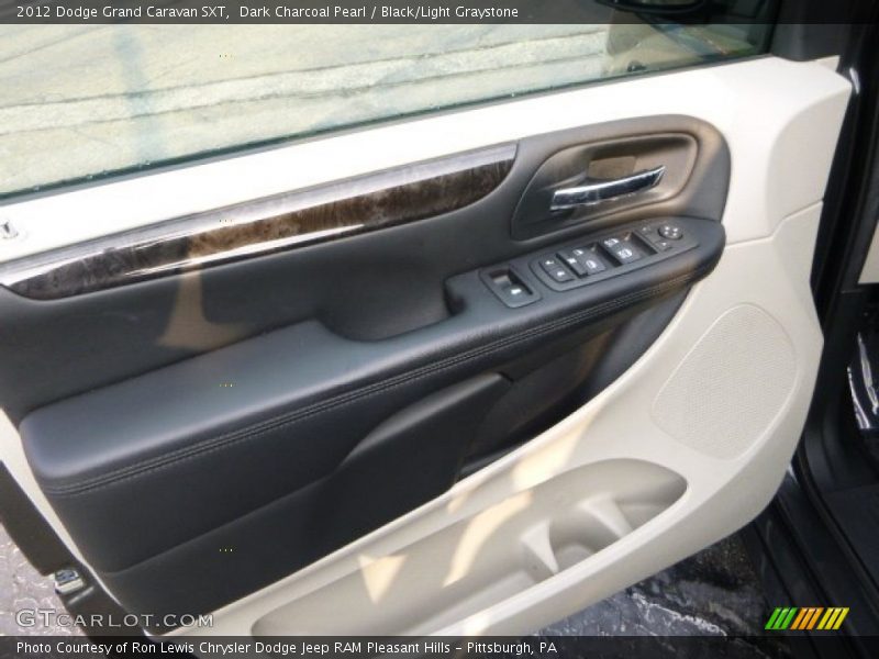 Dark Charcoal Pearl / Black/Light Graystone 2012 Dodge Grand Caravan SXT